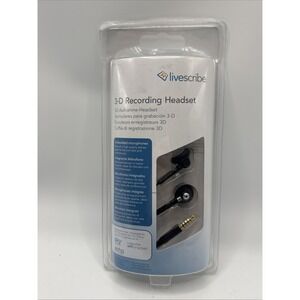 LIVESCRIBE 3-D RECORDING HEADSET Sky Echo Smartpen AAA-00020 360° binaural NEW